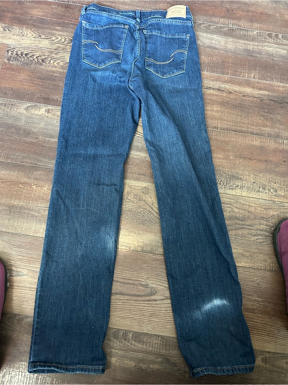 Levi Strauss Signature Mid Rise Straight Jeans Size 2 Dark Wash